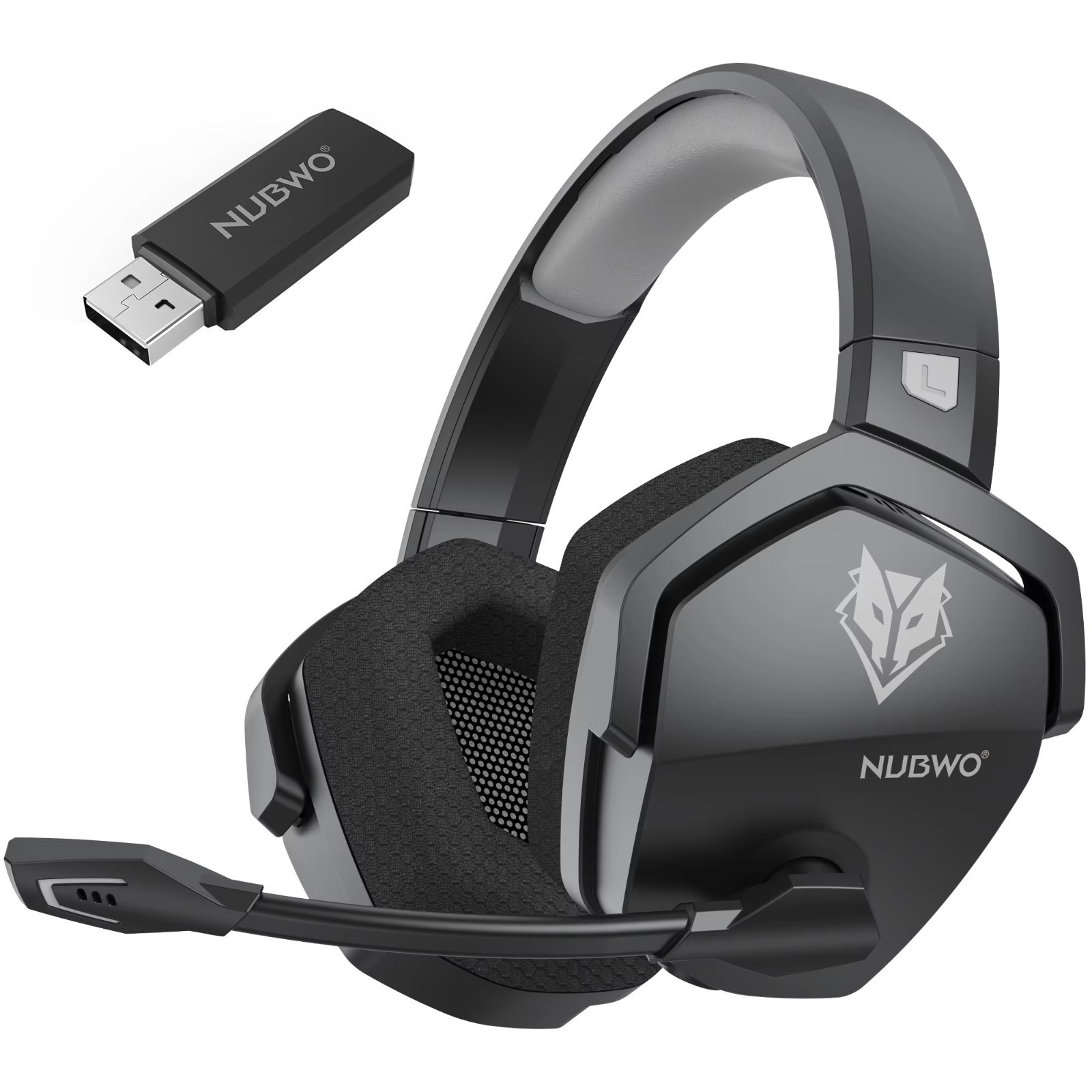 NUBWO G06 Dual Wireless Gaming Headset with Mic, 2.4GHz & Bluetooth 5.3
