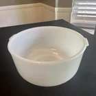 Vintage Glasbake Made for Sunbeam 19CJ Large White Milk Glass Mixer Mixing Bowl