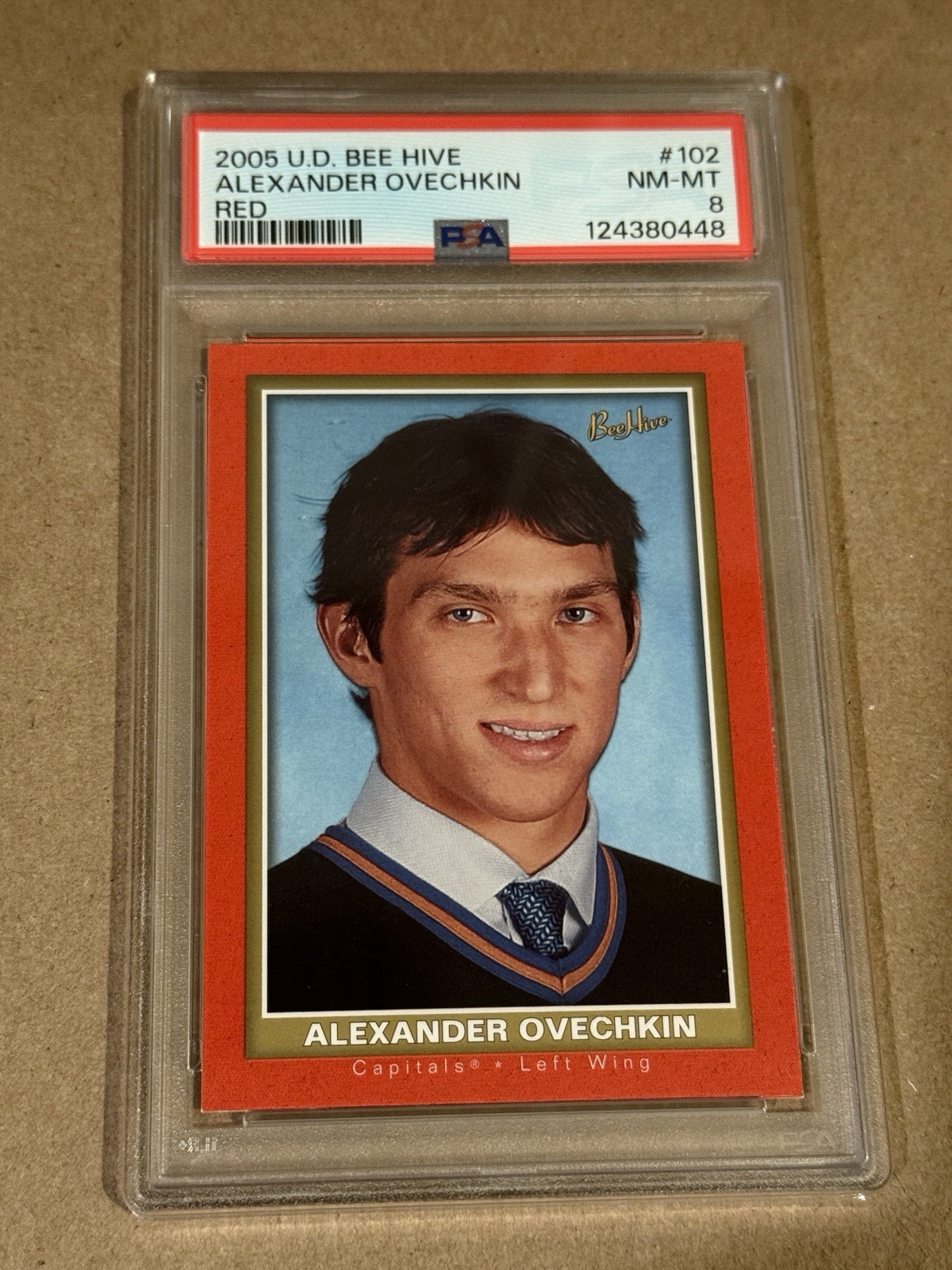 ALEXANDER OVECHKIN 2005 Upper Deck U.D. Bee Hive Red #102 Rookie PSA 8