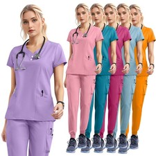  Shirt  Pants Women Quick-dry Anti-wrinkle Scrubs Medical Nursing Uniform Sets