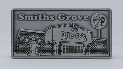 Buc-ee's Smiths Grove KY Pewter Location Souvenir Magnet Kentucky Beaver Bucees