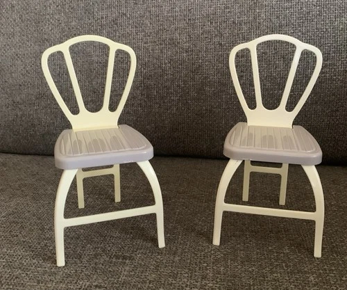 Vintage Barbie Happy Family Grandma’s Kitchen Doll House Furniture 2 Chairs 2003