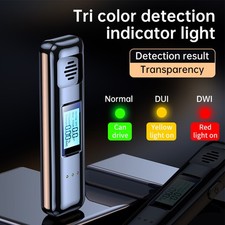 Digital LCD Breathalyzer Alcohol Tester Drunk Alarm 3 Color Indicator Detector