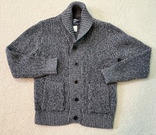 OshKosh B gosh Boys Shawl Collar Cardigan Sweater Sz 8 Gray Grandpa Knit