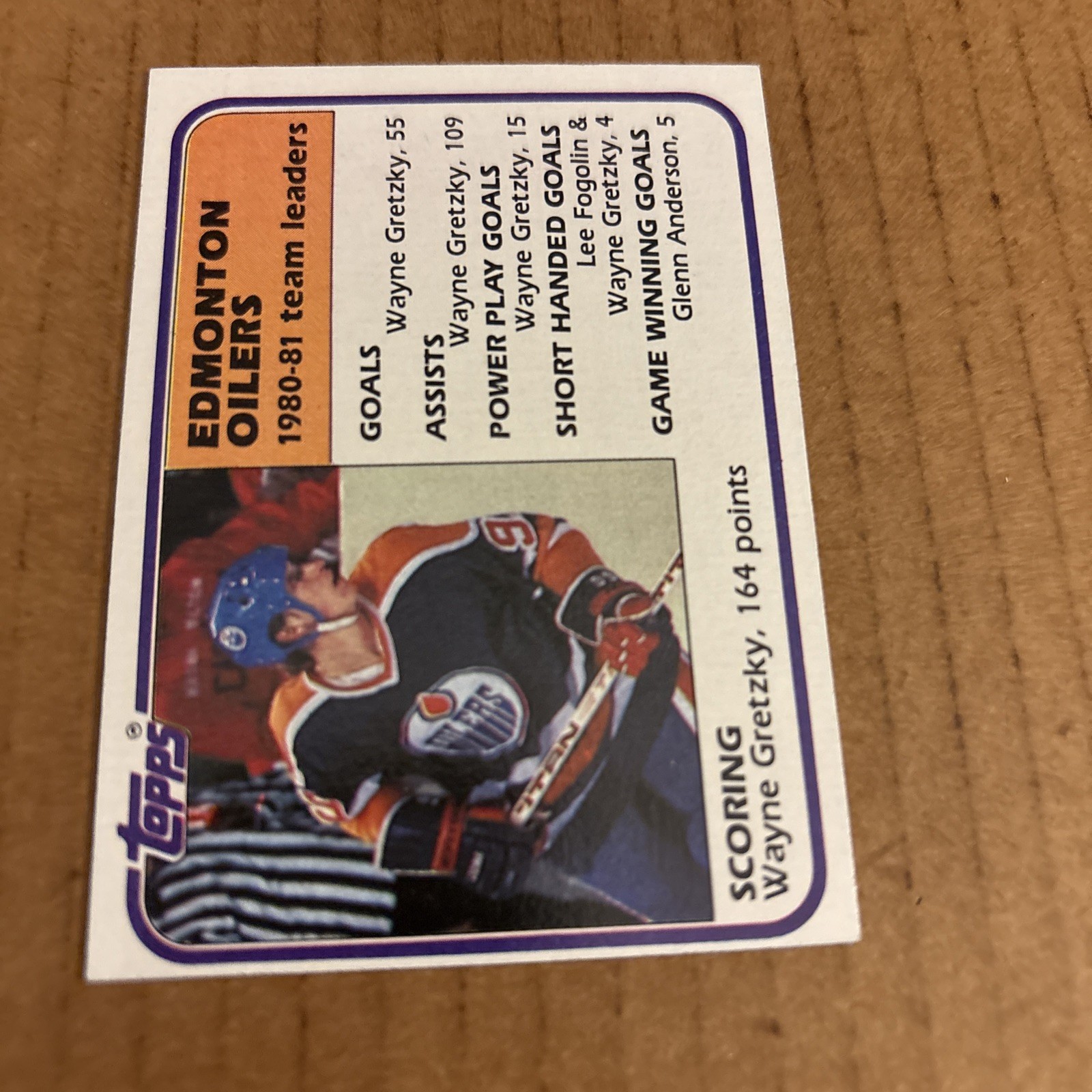 1981 Topps Scoring WAYNE GRETZKY #52 Edmonton Oilers Hockey Card (f3)