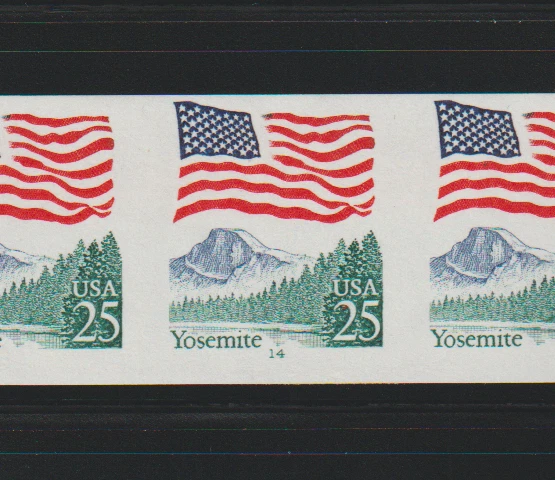 US ERROR Stamps #2280c Flag, Yosemite: IMPERF PNC6, #14. MNH $350. - Image 2 of 3
