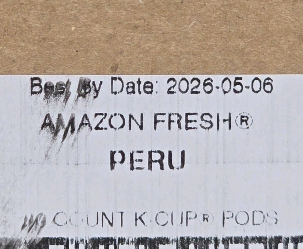 AmazonFresh 80 Count K-Cups Peru Medium Roast Keurig Brewer Compatible BB 05/26