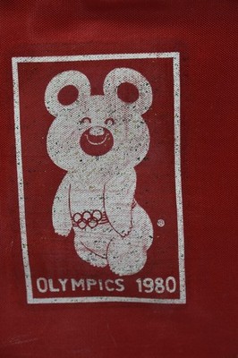 Vintage Misha The Bear Moscow Olympics 1980 Red Travel Bag 11