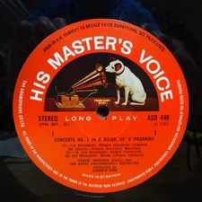 ASD 440 PAGANINI Violin Concertos 1&2  YEHUDI MENUHIN HMV STEREO LP EX+