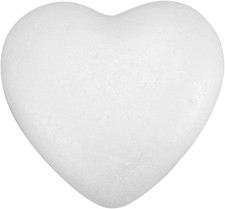 9 Inch Craft Foam Hearts Shaped White Polystyrene Ornaments DIY Decorations