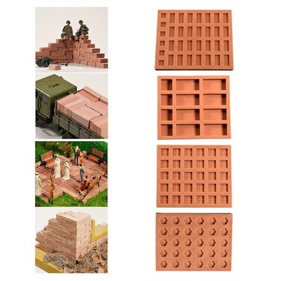 Mini Silikon Ziegel Form Miniatur Landschaft Sand Tisch Gebäude Modellbau