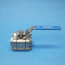 Jamesbury 4A-3600XT-B2 3 Piece Stainless Ball Valve 1" NPT 316 Stainless