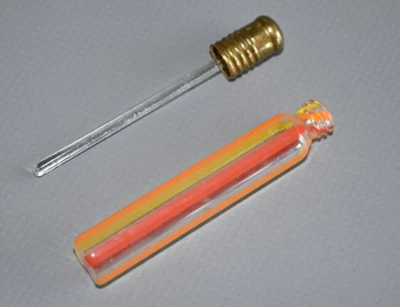 Antikes Glas Parfüm ParfumFlakon gestreift Fach #E5 - Bild 1 von 4