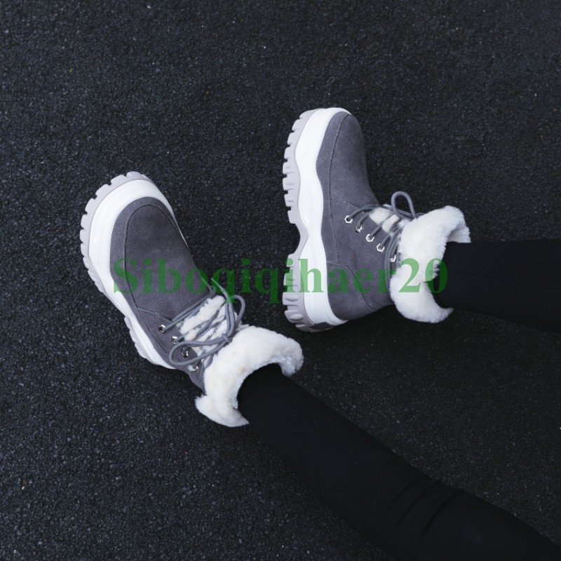 Punk Nuevo Nuevo Nuevo Para Mujer Genuino Cuero Con Cordones Invierno botas Zapatos botas Nieve ankel Sibo c0f28b Punk Nuevo Nuevo Nuevo Para Mujer Genuino Cuero Con Cordones Invierno botas Zapatos botas Nieve ankel Sibo c0f28b