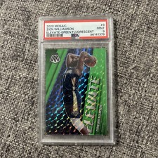2020 Mosaic Zion Williamson Elevate-Green Fluorescent #05/10 PSA 9 