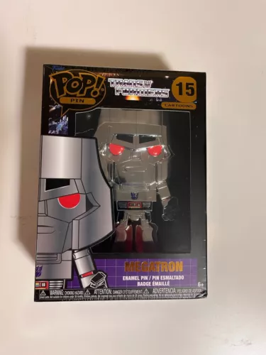 Funko Pop! Pin Cartoons #15 Transformers Megatron 4” Enamel Pin Collectible NIB