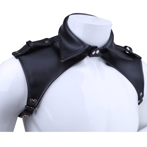 Men's Lingerie Faux Leather Body Chest Harness Nightclub Cosplay Fancy Costume - Picture 2 of 6