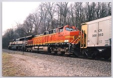 Railroad Photo - BNSF #5640 Locomotive Freight Train 1990s Vintage