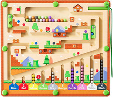 Montessori Toys,Magnetic Color and Number Maze,Wooden Toys for Ages 2-4,Toddler