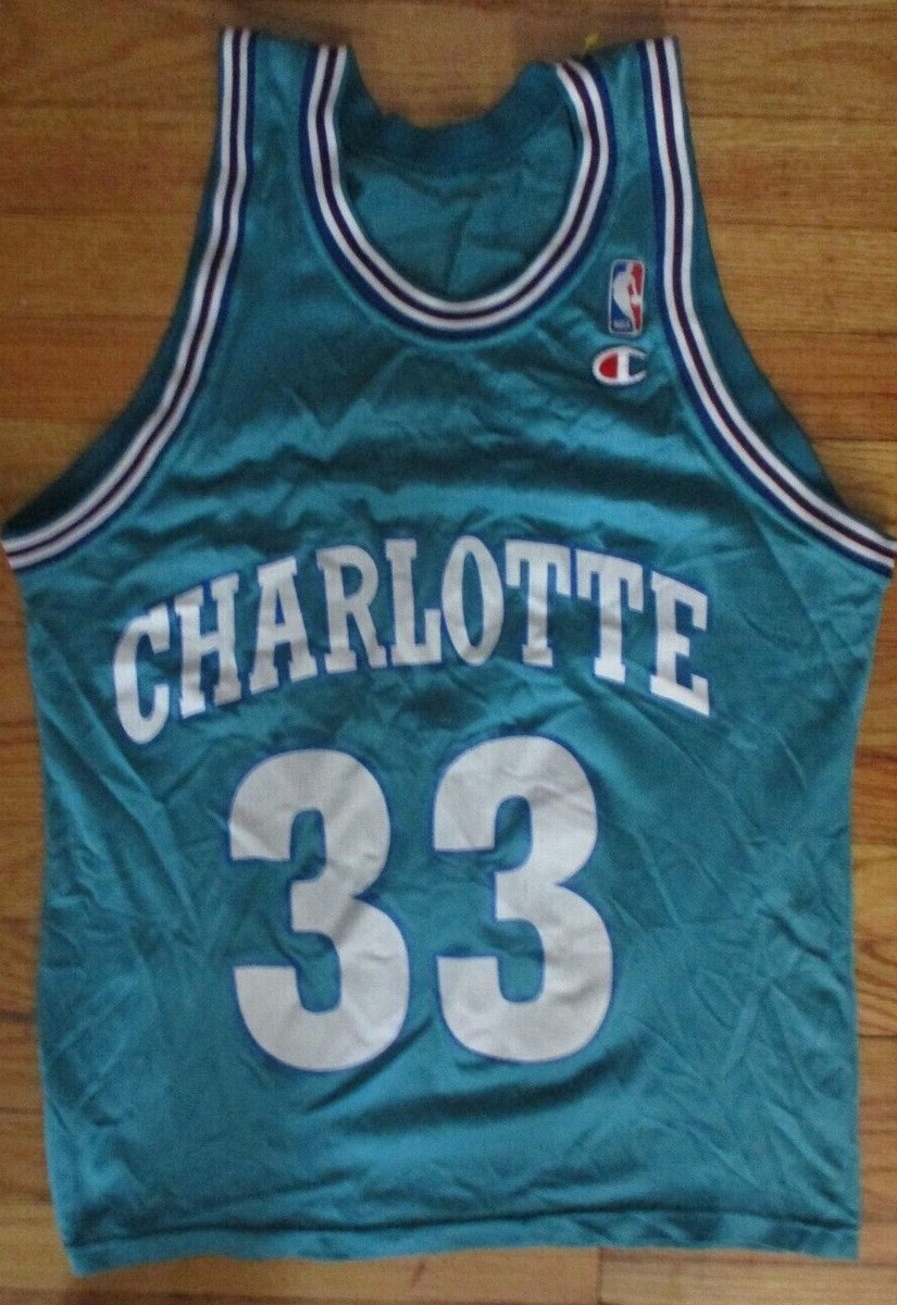 Original 90s CHARLOTTE HORNETS #33 Alonzo Mourning Jersey SM