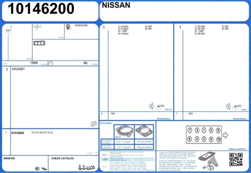 Set Bulloni Testa Cilindro per NISSAN 200 SX TURBO 16V 2.0 200 SR20DET 11/00-12/03 - Foto 2 di 2