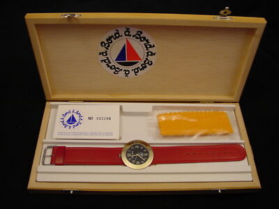 Wristwatch Bord a' Bord Uni-Sex Bronze Genuine Leather NOS 1980s France