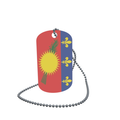 Dog Tag Flagge Fahne Pointe-a-Pitre Deutschland Erkennungsmarke Alu 30 x 50 mm