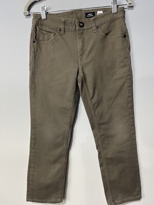 Volcom Slim Straight Vorta Brown Khaki Men's Jeans Size 28