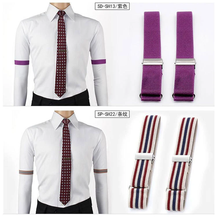 Hombres Mujeres Camisa Manga Soporte Brazalete Liguero Elástico Nylon Brazalete Banda Anillo Aro Foto 4 de 4