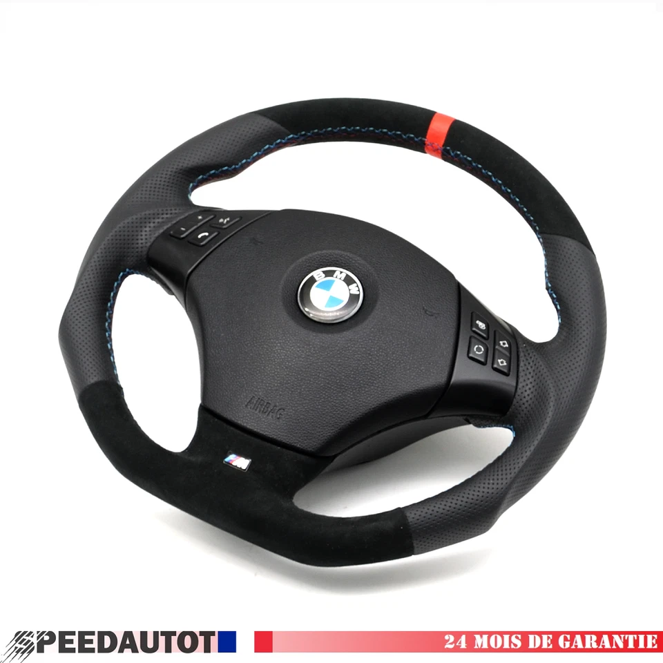 Abgeflacht Lederlenkrad Lenkrad Alcant BMW E81 E84 E87 E88 E90 E91  - Bild 3 von 4