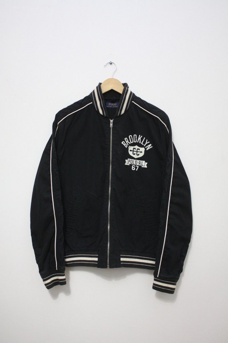 POLO RALPH LAUREN ブラック ジャケット S Polo Ralph Lauren Brooklyn Polo-RL 67 Black Bomber Jacket L