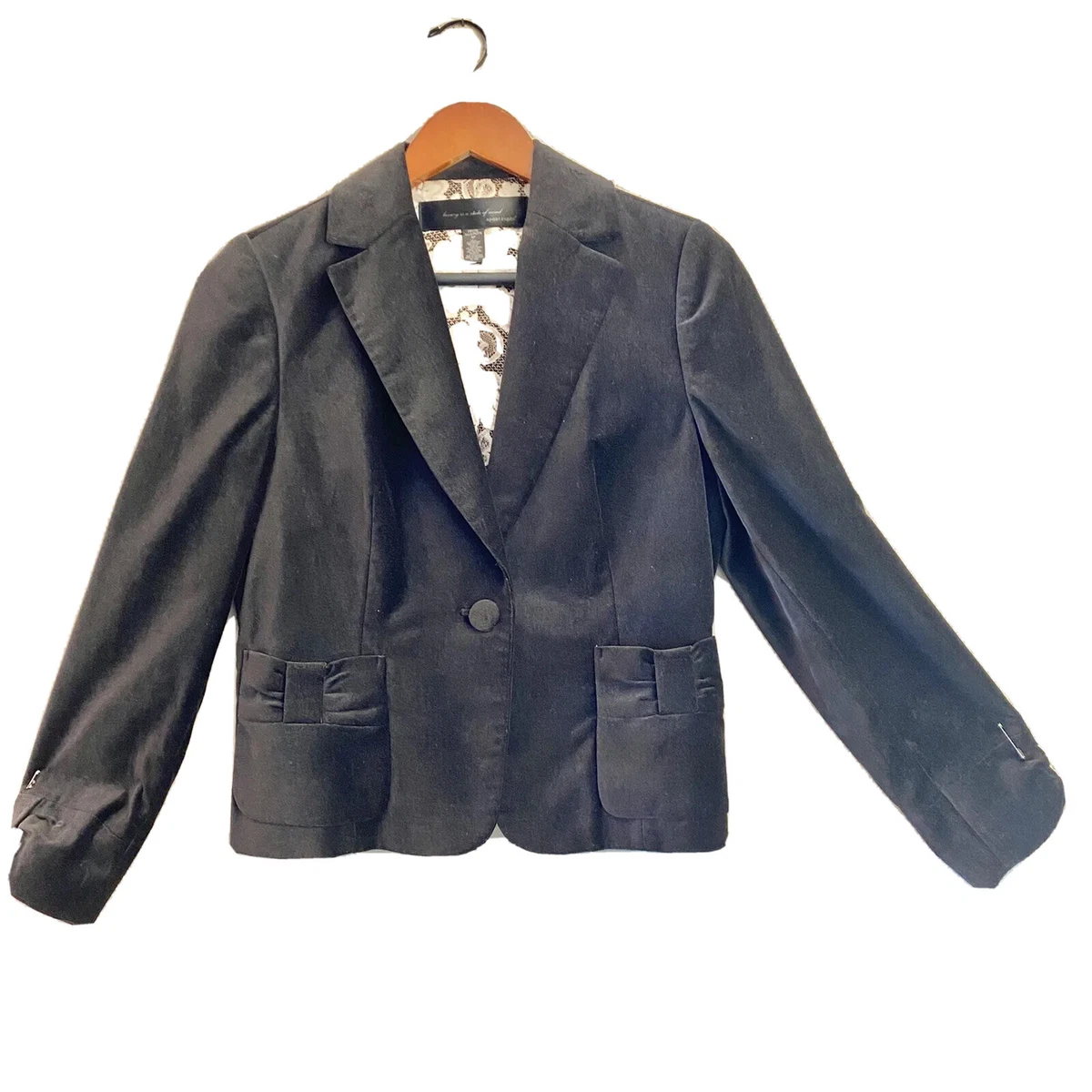 APOSTROPHE Luxury Is A State Of Mind Black Velvet Jacket Blazer