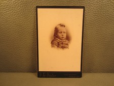 Victorian Antique Cabinet Card Photo of Young Baby Girl