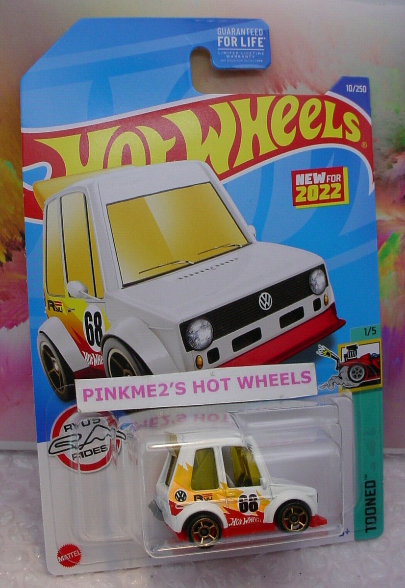 NEW 2022 Hot Wheels TOONED VOLKSWAGEN GOLF MK1 #10 white/red vw