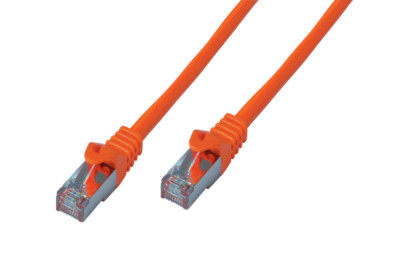 0,25m CAT.7 Patchkabel 10GBit Netzwerk LAN kabel orange