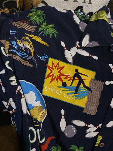 KOMAN Sport Bowling Hawaiian Camp Button Down Shirt Men’s Size XL - Picture 4 of 15