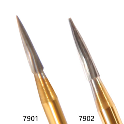10-100 Stk Dental Trimming&Finishing Gold Burs Carbide Burs 7901 / 7902