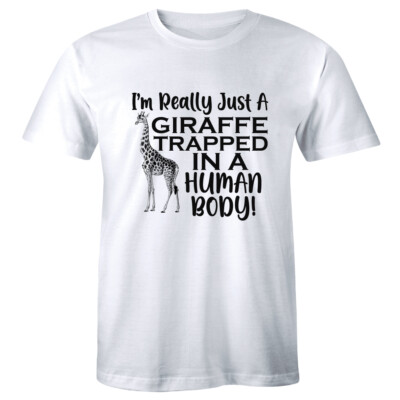 I'm Really Just A Giraffe Trapped in a Human Body Funny Animal Lover Men T-Shirt