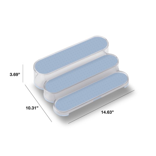 MADESMART 95-77722-06 CLEAR BLUE 3 TIER SHELF ORGANIZER - 第 4/4 張圖片