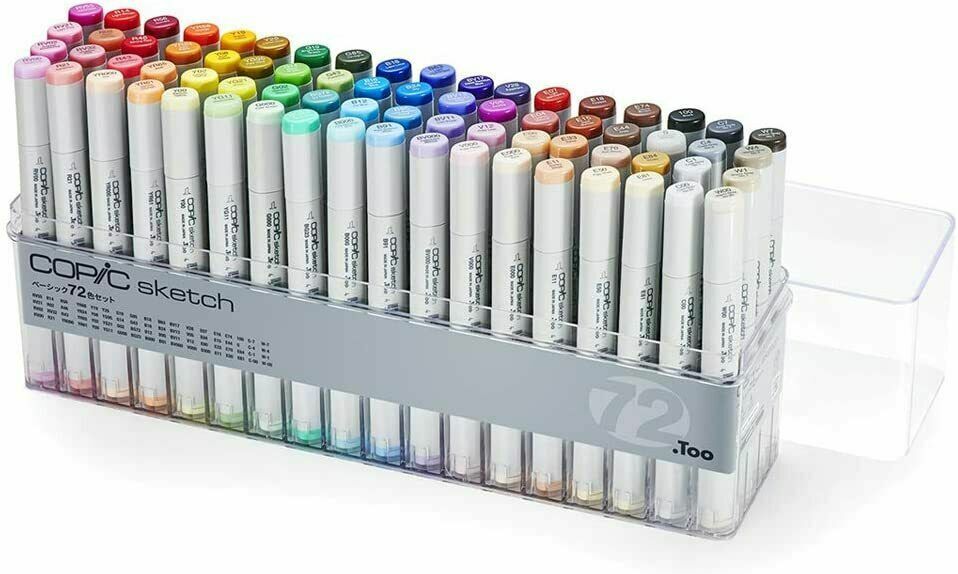 Copic Sketch set 72 colors Marker Pen Japan Too. Copic 72 Copic Sketch set 72 colors Marker Pen Japan Too. Copic 72