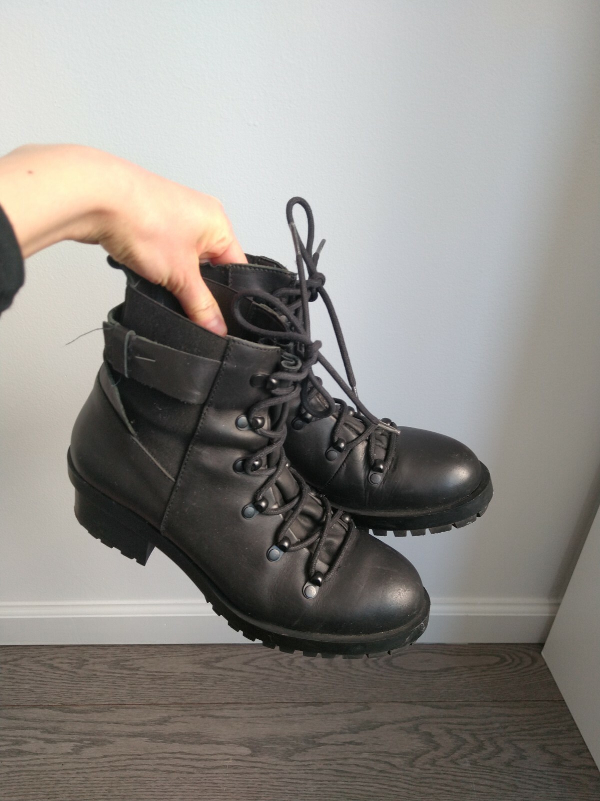 Zara Lace Up Combat Boots - image 1