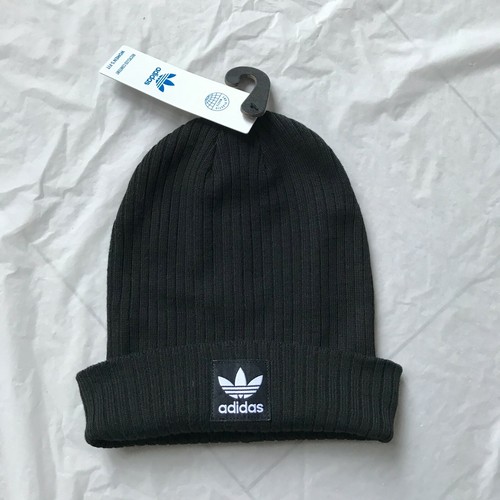 Cuffed Knit Rib Beanie Black 