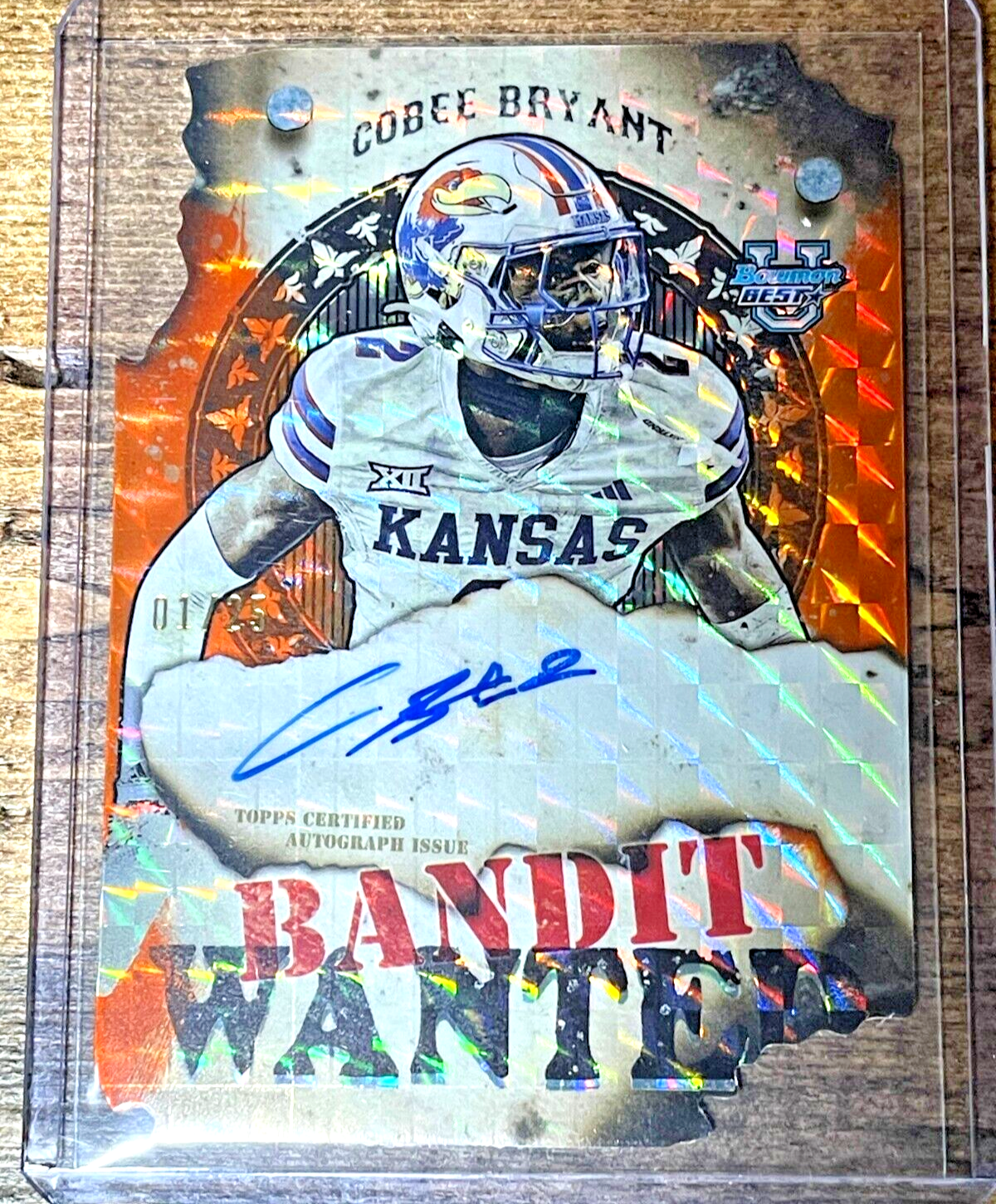 2024 Bowman Chrome University Best Cobee Bryant ORANGE Bandit Die Cut Auto 1/25!