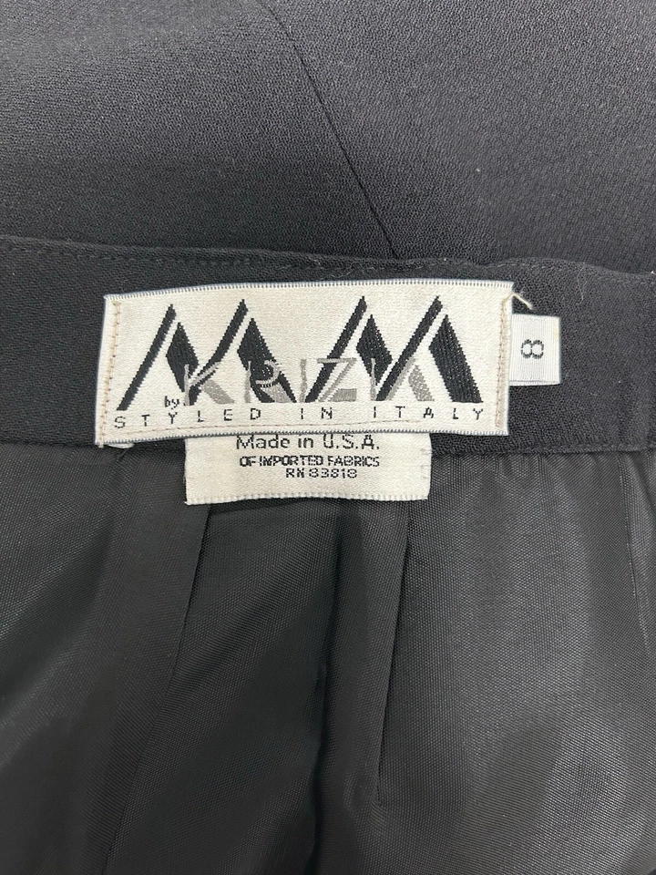 De Colección Años 80 MM Por Krizia Dos Piezas Falda Traje Con Corbata 100% Lana Rayas Chaqueta 8 Foto 4 de 4