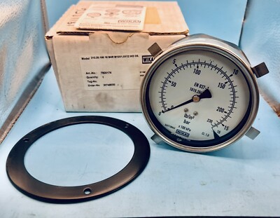 Wika 1619-2843-03 Manometer Pressure Gauge 0-16 bar M12 230 PSI EN 837-1 FS