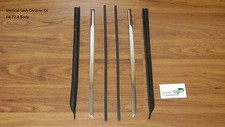 Quarter Window Vertical Chrome W Rubber Seals 6pc 68-72 2-door Sash Cpe Convt