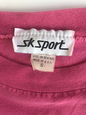Vintage 1990s SK Sport Pink T Shirt Sz Small Tulips | eBay