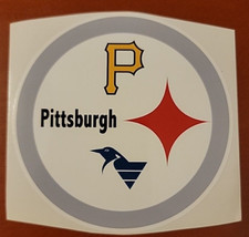 Pittsburgh Fan Sport Combo Mashup Penguins Steelers Pirates Vinyl Decal Sticker