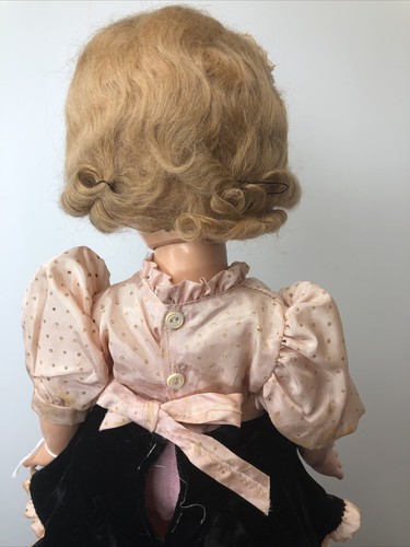 18” Vintage Effanbee Little Lady All Original 1940’s Blonde Mohair Compo Doll ME - Picture 22 of 23