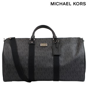 NWT Michael Kors Signature Weekender Webbing Duffel Bag MK Black Logo $398 191262335075 | eBay